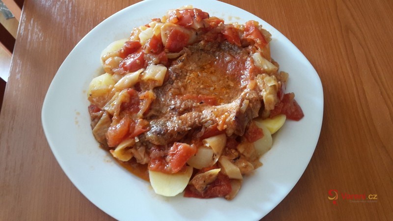 Zapečená krkovice s lečem a sýrem - fotografie 2