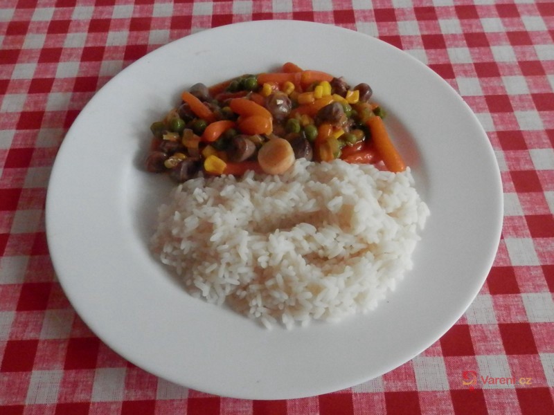 Kuřecí srdíčka se zeleninou - fotografie 2