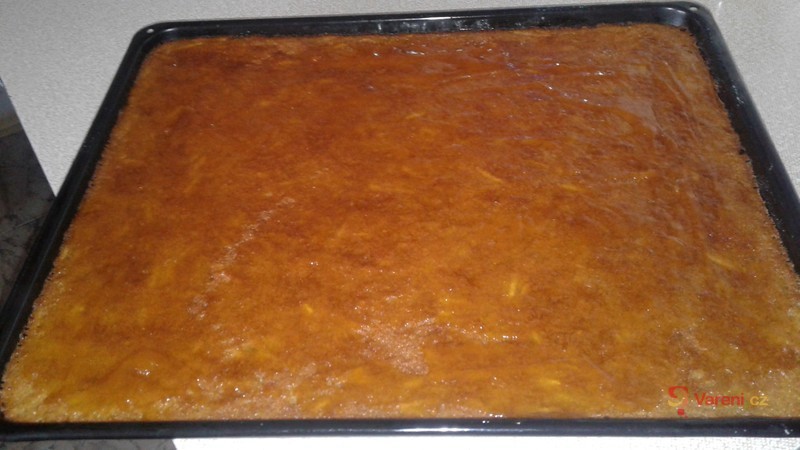 Piškotová buchta s ovocem a želé - fotografie 2