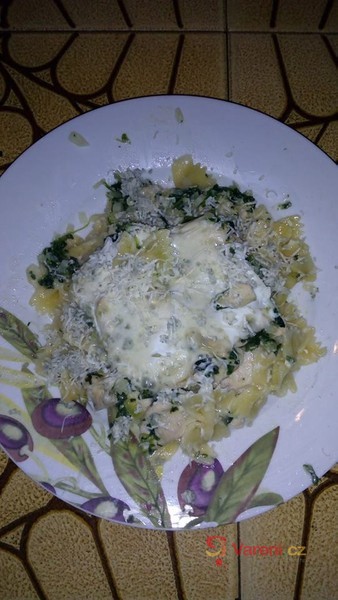 Česnekové kuře se špenátem a ricottou - fotografie 2