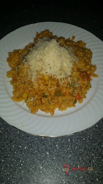 Rychlé zeleninové rizoto s kuřecím masem - fotografie 2