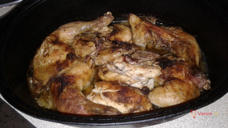 Pečené kuře s chutnou nádivkou - fotografie 3