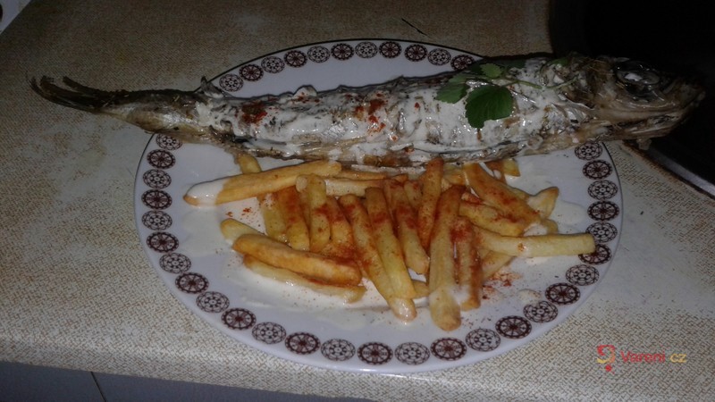 Mořský pstruh pečený na grilu - fotografie 2