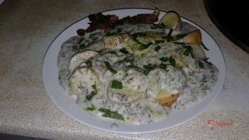 Koprová omáčka s hovězím plátkem - fotografie 3