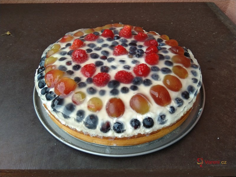 Piškotový dort s letním ovocem - fotografie 2