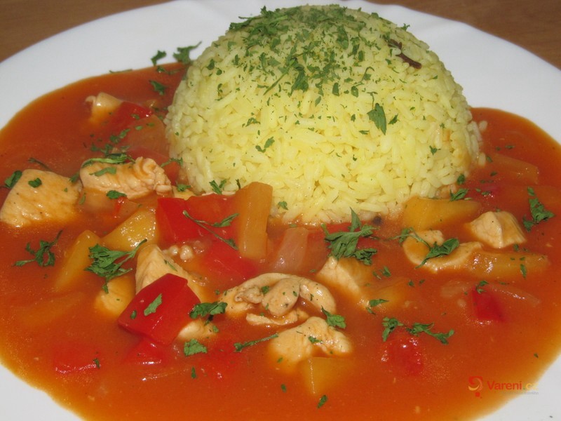 Sladko-kyselé kuře s rýží - fotografie 2