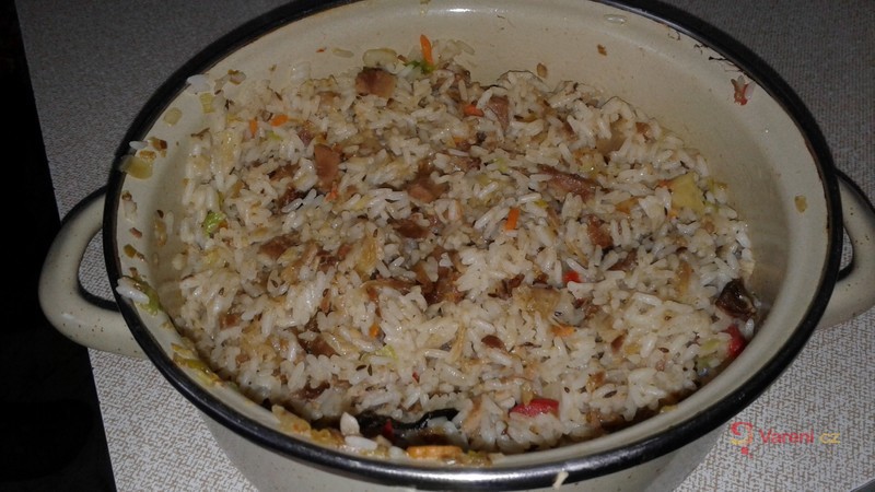 Drůbeží rizoto se žampiony - fotografie 3