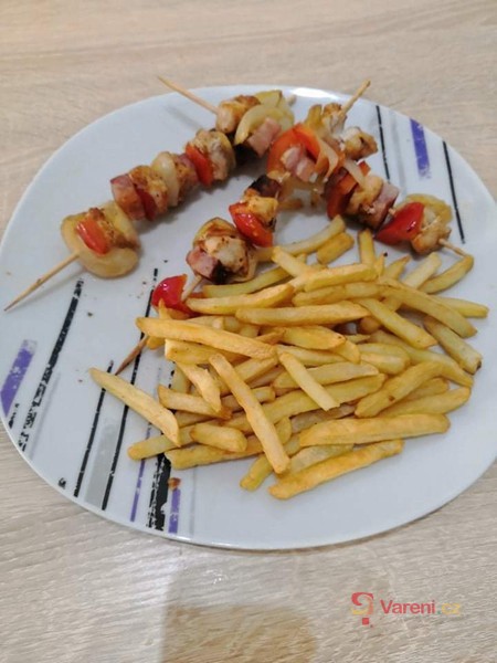 Kuřecí špíz s cibulí - fotografie 2