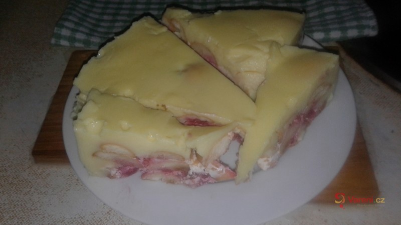 Studený piškotový dort s ovocem - fotografie 5