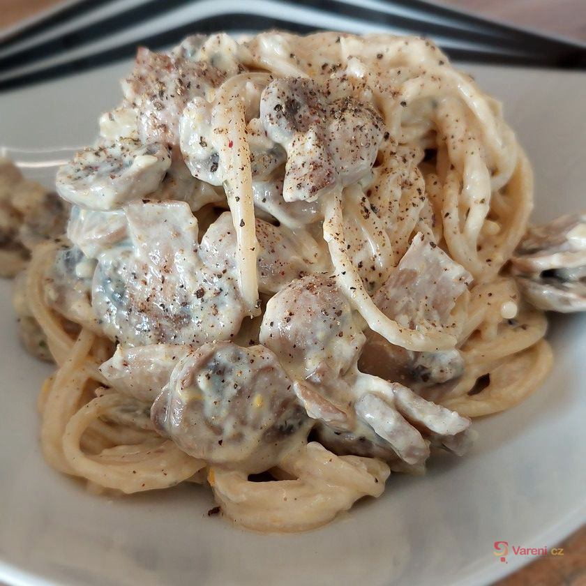 Luxusní špagety se žampionovou omáčkou  - fotografie 2