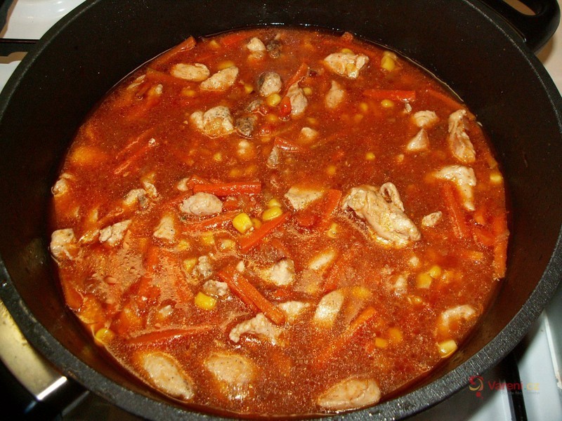 Mexické fazole s kuřecím - fotografie 4