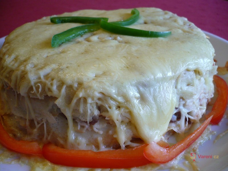 Palačinkový slaný dortík - fotografie 2