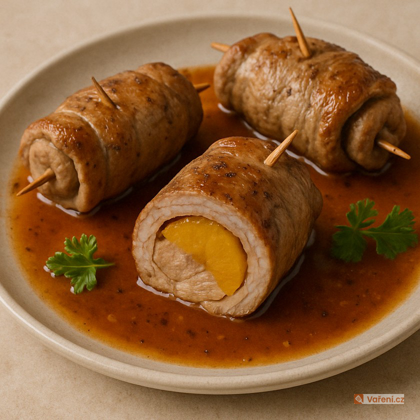 Závitky s broskvemi