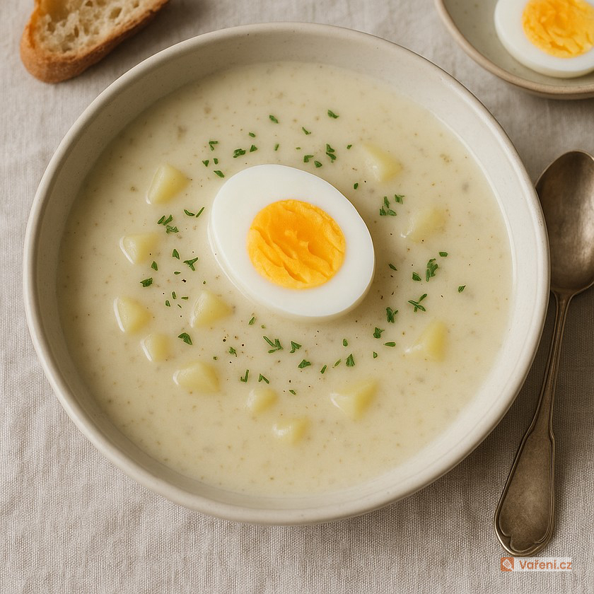 Kyselá polévka s vejcem