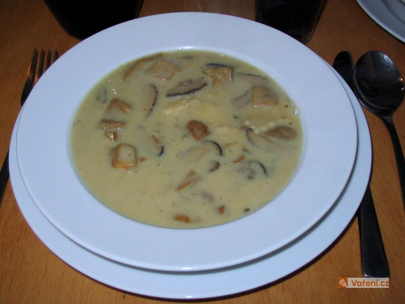 Snadná houbová polévka