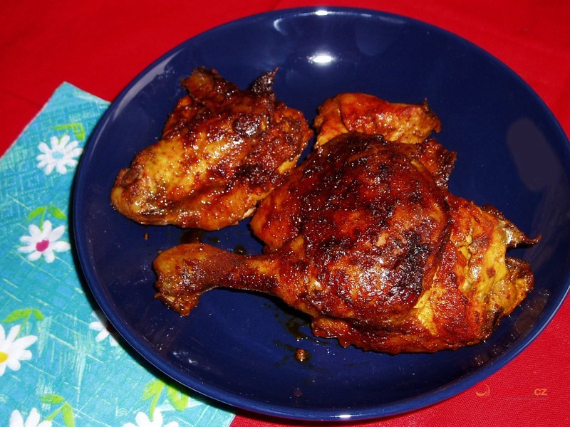 Kuře pečené v porcích