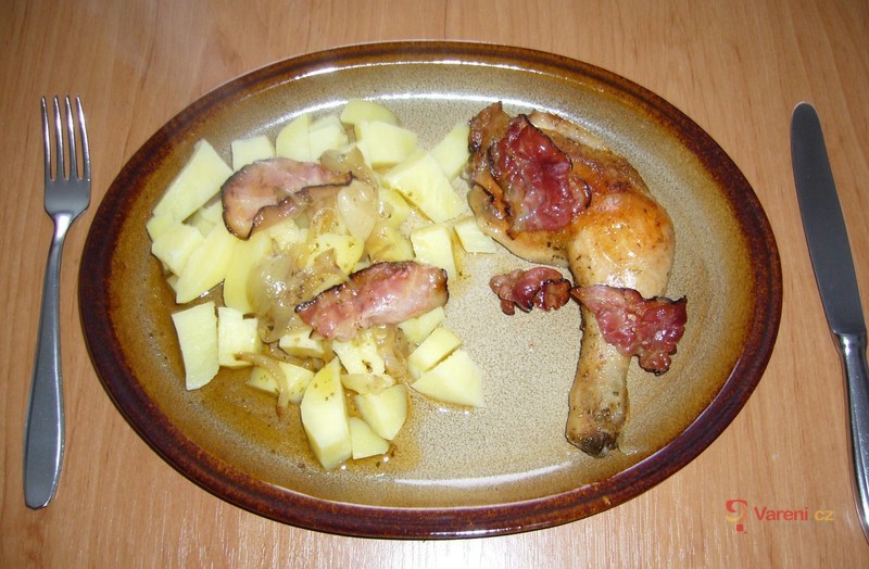 Kuřecí stehna na majoránce - fotografie 3