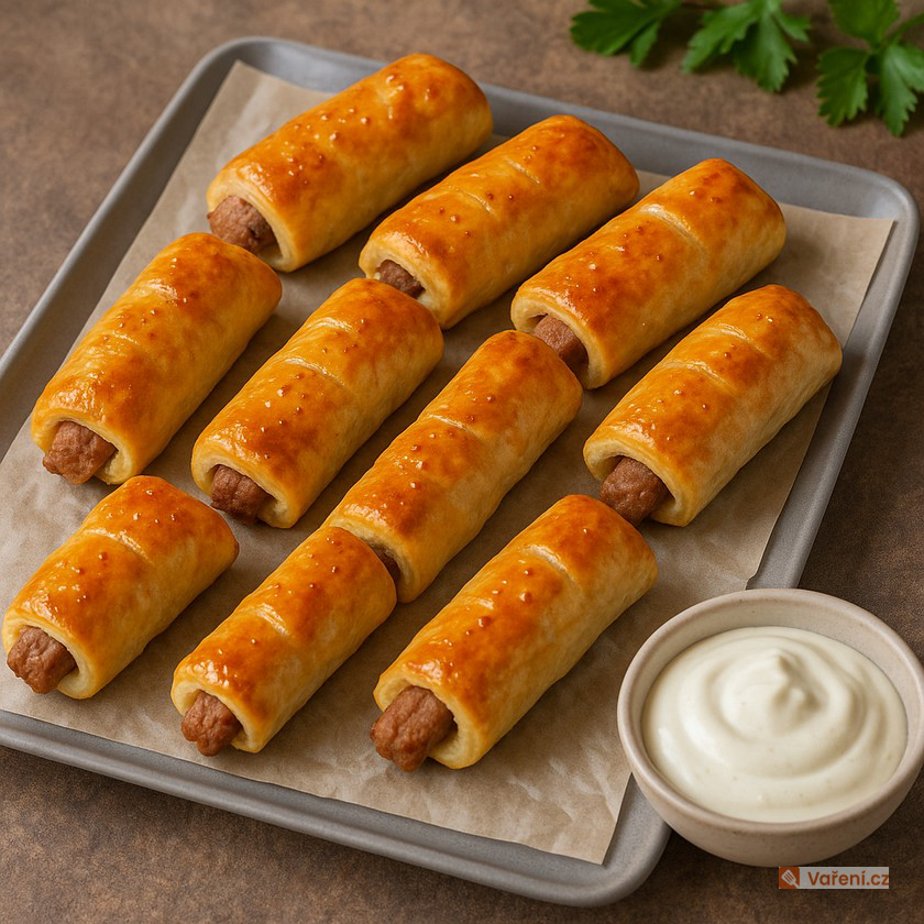 Vepřové válečky ve smetanovém těstíčku