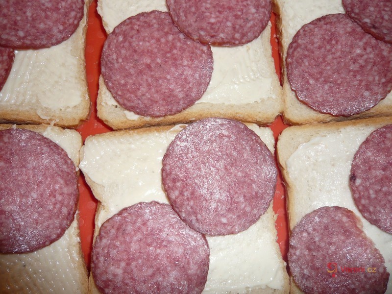 Toasty se sýrem a salámem - fotografie 3