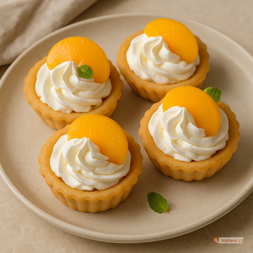 Broskvové dortíčky se šlehačkou