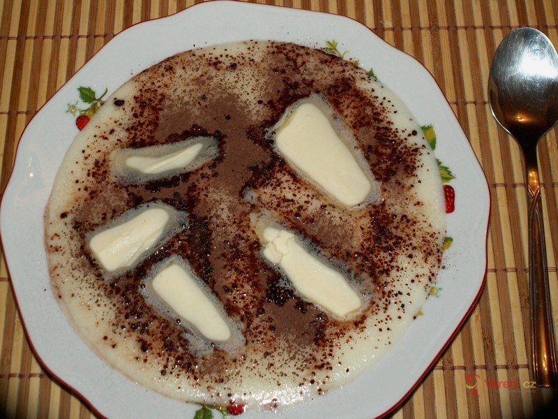 Krupicová kaše s kakaem - fotografie 4