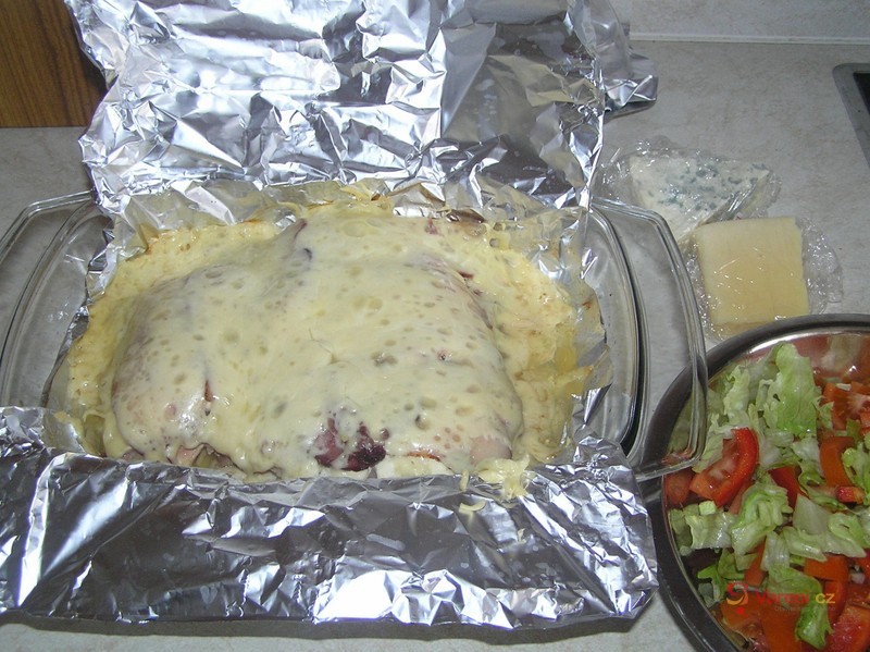 Zapečené kuřecí plátky se slaninou - fotografie 3