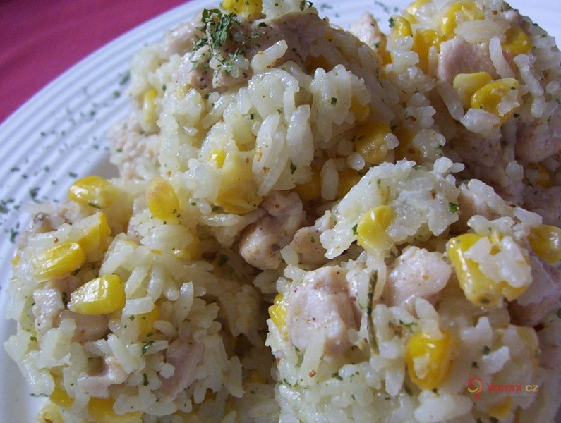 Kuřecí rizoto s kukuřicí