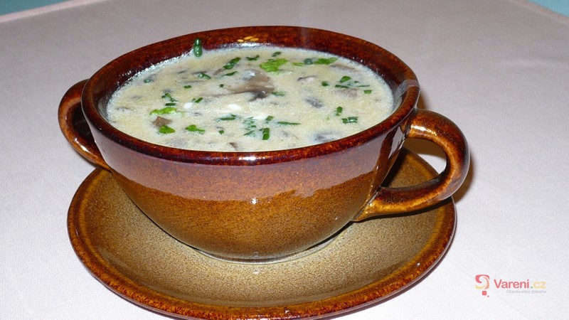Francouzská žampionová polévka - fotografie 3
