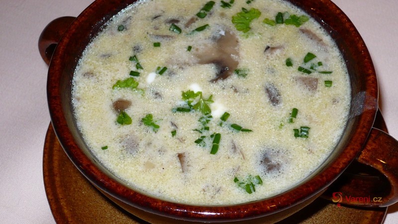 Francouzská žampionová polévka - fotografie 4