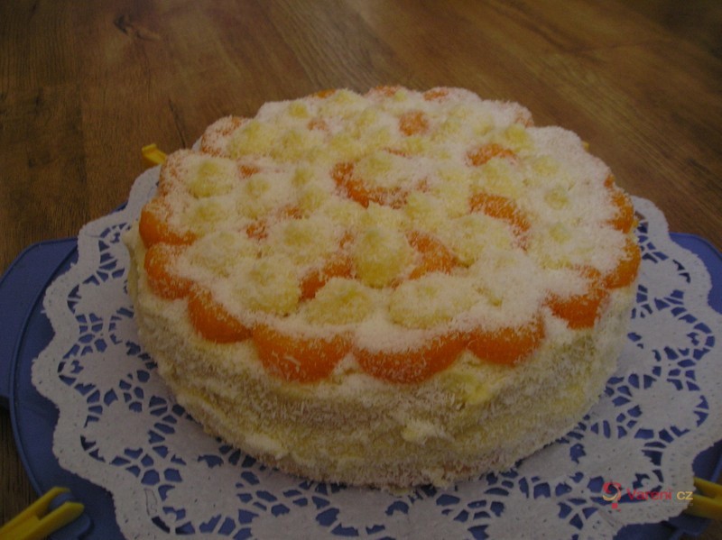 Mandarinkový dort s krémem - fotografie 2