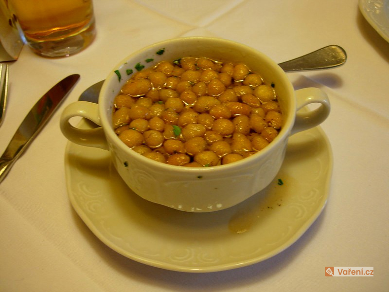 Smažený hrášek do polévky