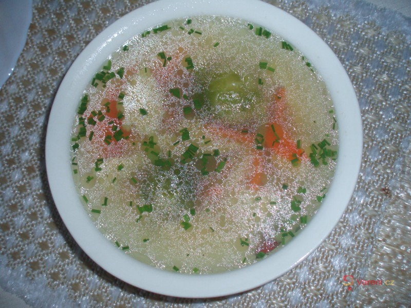 Polévka s vaječnými nočky - fotografie 4