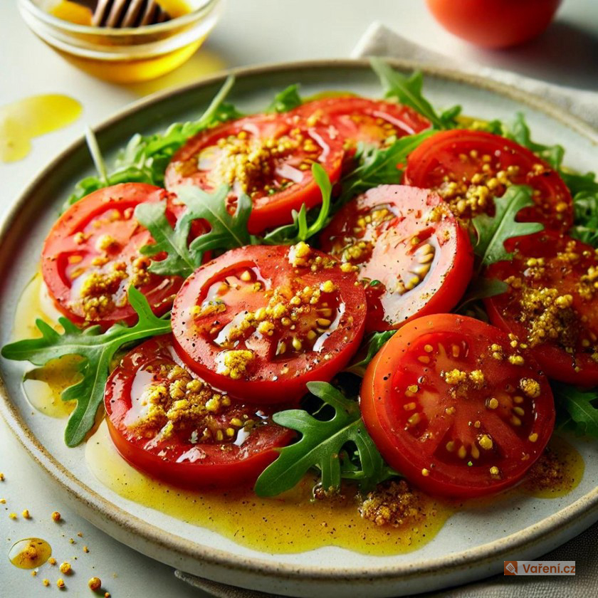 Rajčatový salát s hrubozrnnou hořčicí