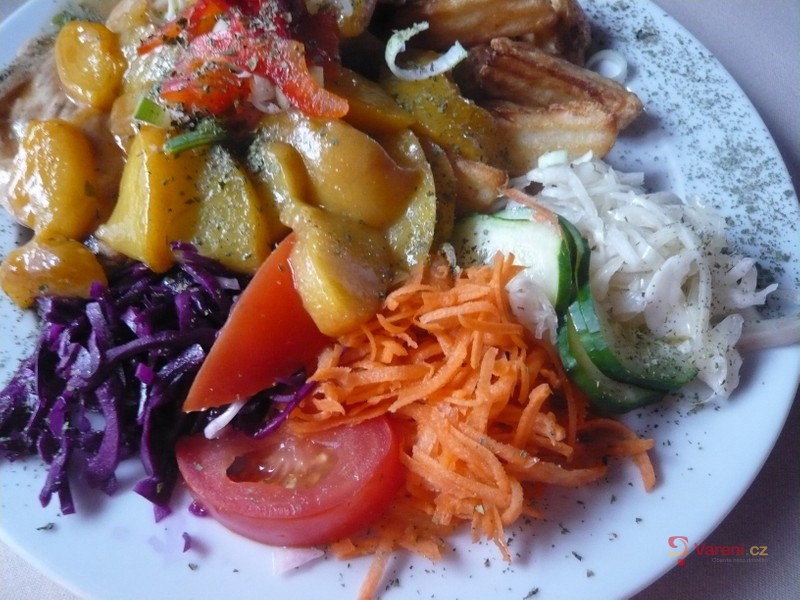 Kuřecí prsa s broskví a sýrem - fotografie 5