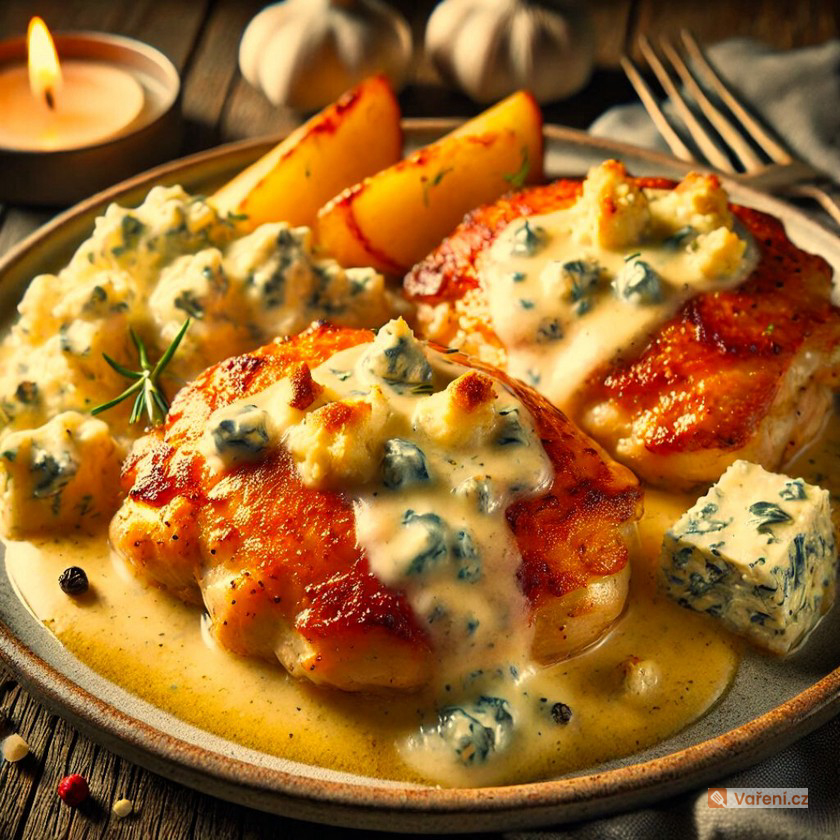 Kuřecí stehna s nivovou omáčkou