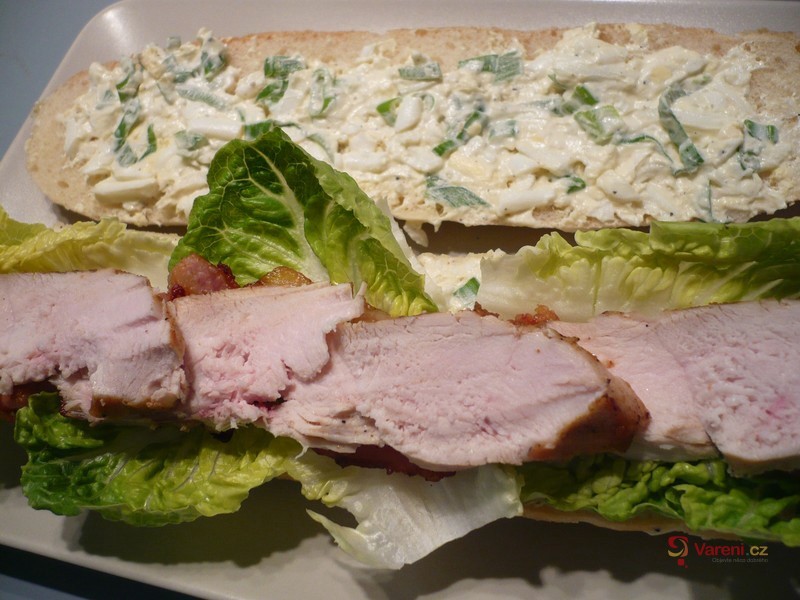 Plněná kuřecí bageta - fotografie 3