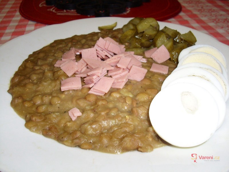 Čočka s uzeninou a vejcem - fotografie 5