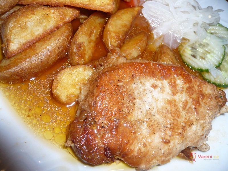 Přírodní vepřový řízek s pórkem - fotografie 3