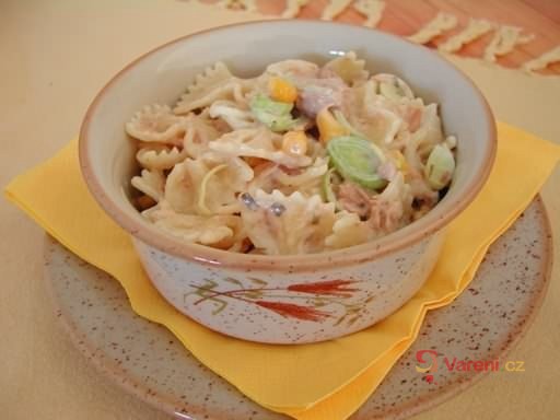 Těstovinový salát s tuňákem a pórkem - fotografie 2