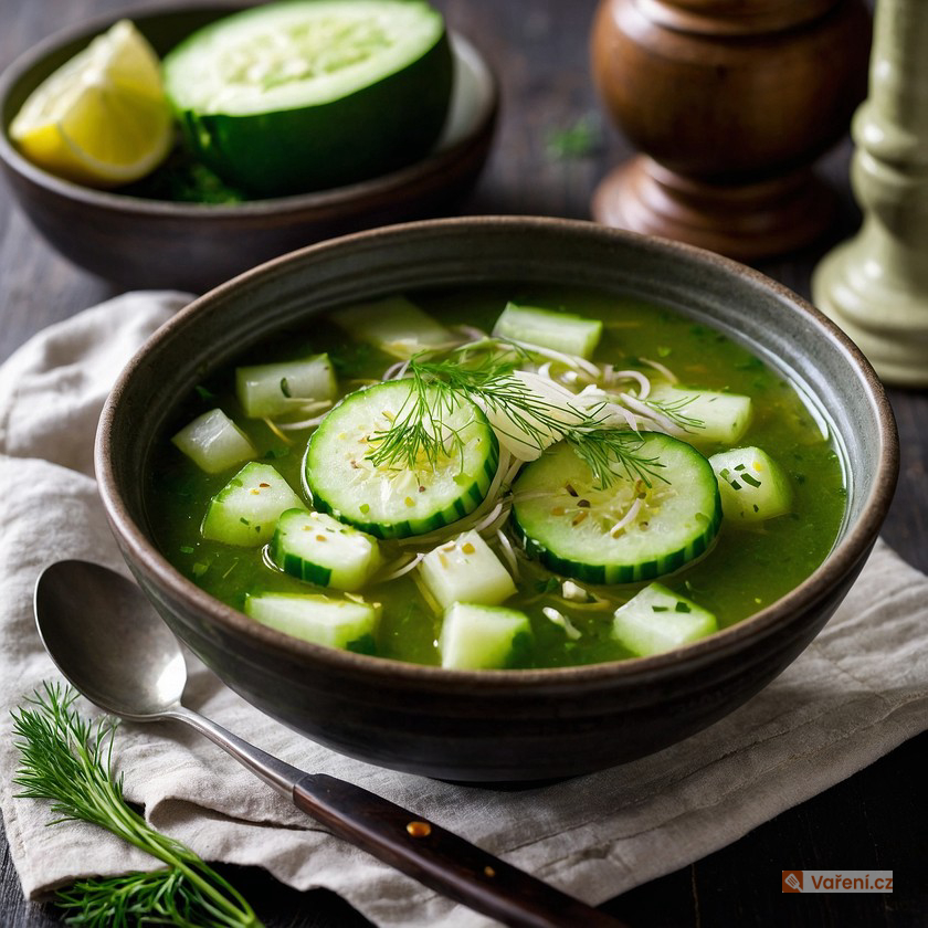 Okurková polévka s koprem