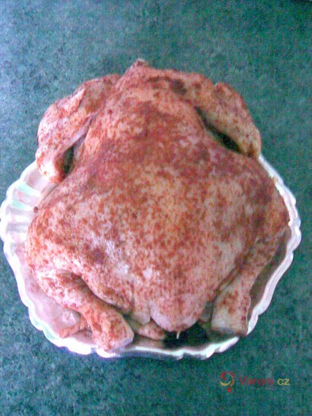 Pečené kuře na cibuli