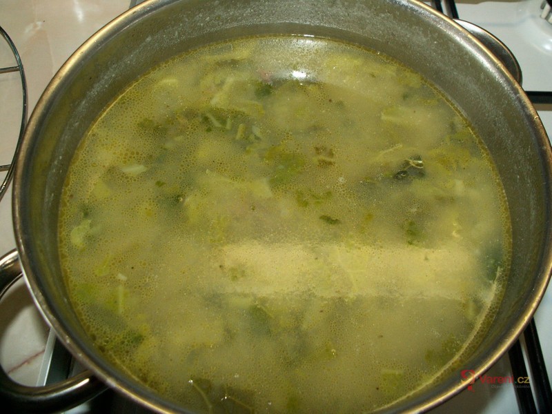 Kapustová polévka s houbami - fotografie 3
