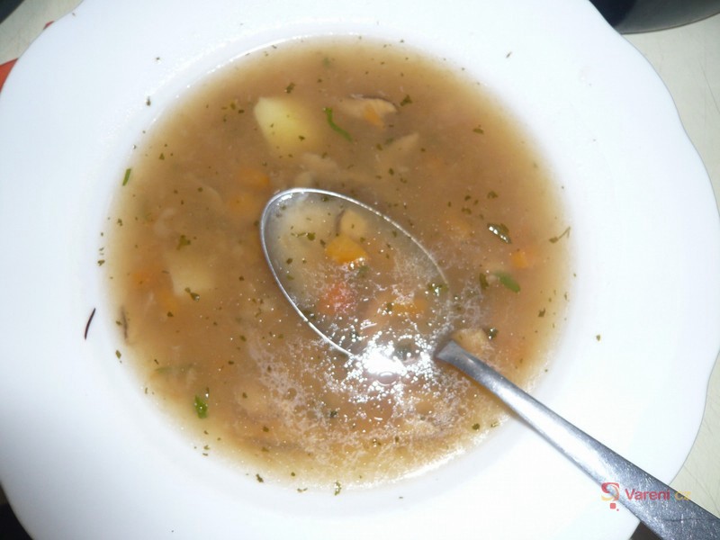 Houbová polévka - fotografie 3