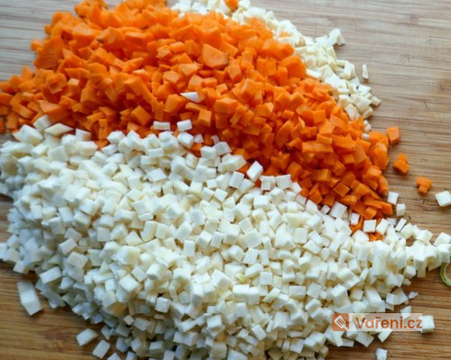 Kořenová zelenina v mrazáku