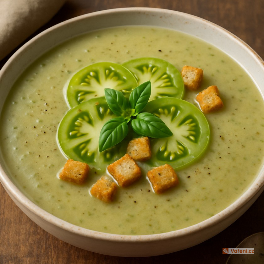 Rajčatová polévka ze zelených rajčat