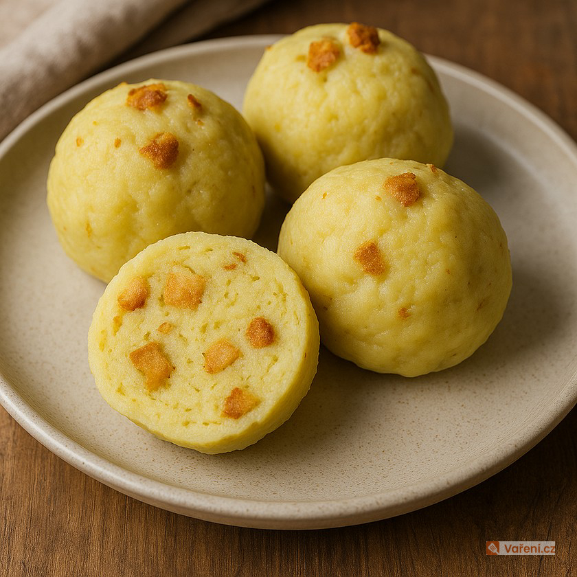 Bramborový knedlík s houskou podle babičky