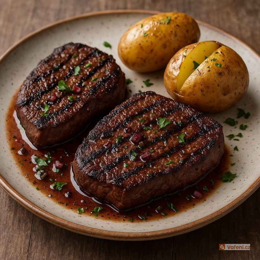 Srnčí steaky na grilu