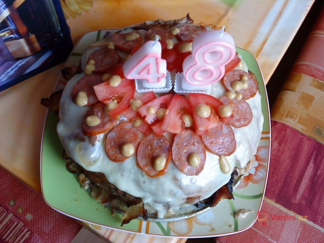 Slavnostní slaný dort - fotografie 4