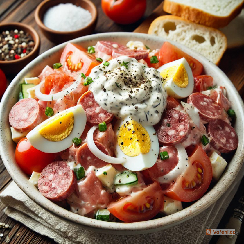 Salát z rajčat s tatarkou