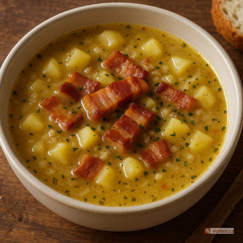 Polévka se špekem